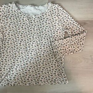 DOEN Floral Long Sleeve Knit Top